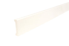 Fodliste glat plast hvid - 14 x 65 x 3000 mm